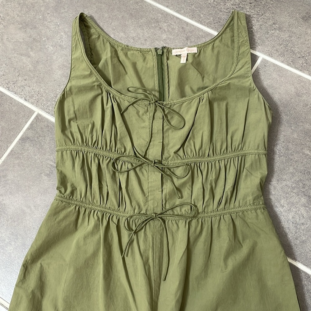 REBECCA TAYLOR‎ Poplin Silk blend Wide-Leg Jumpsuit size 4 - Picture 4 of 13